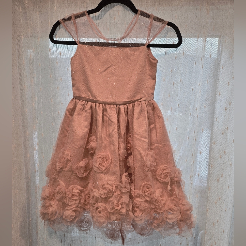 Nannette Pink Fit and Flare Spaghetti Strap Dress